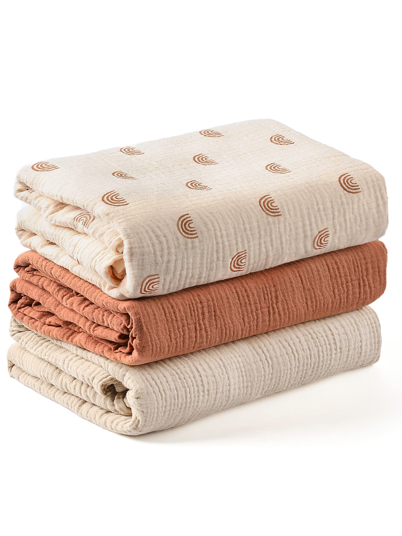 Swaddle Blanket Muslin - 3PCS/set Soft Breathable Newborn Baby Receiving