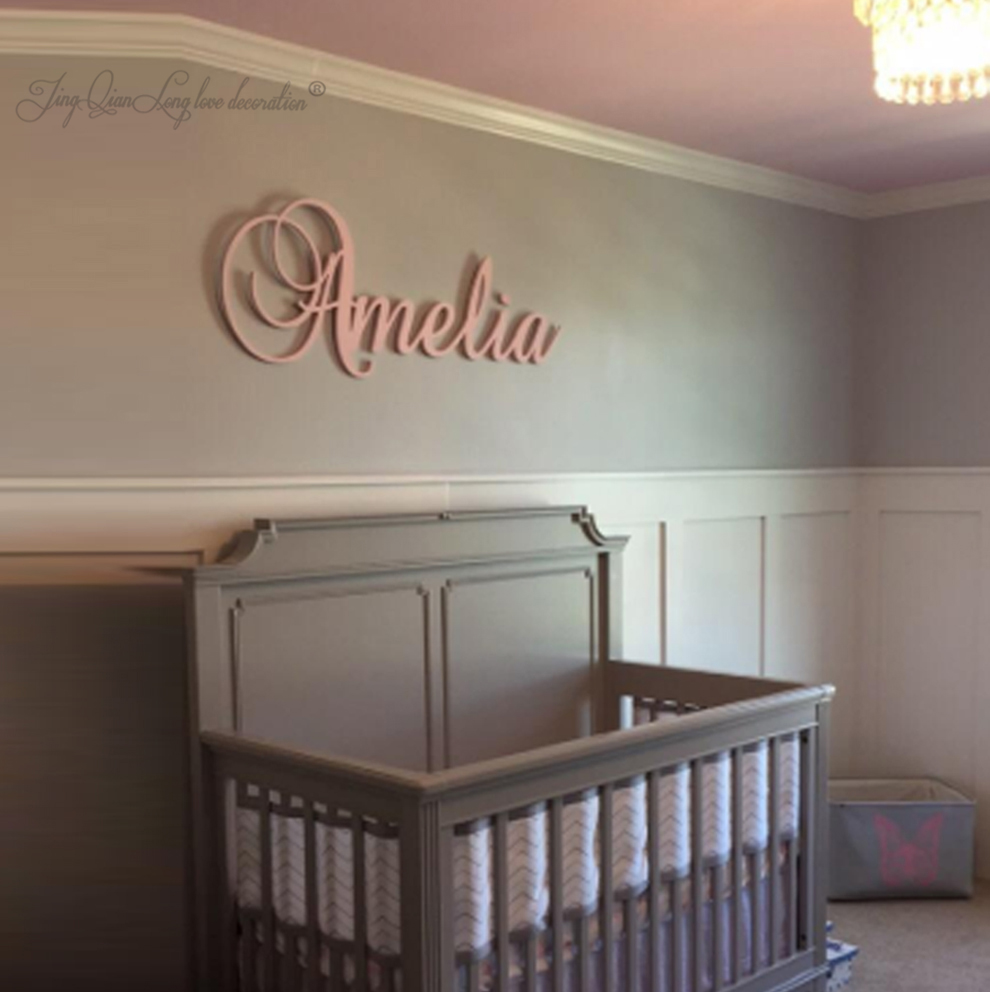 Baby Nursery Ideas - Custom Personalized Wooden Name Sign KATIE