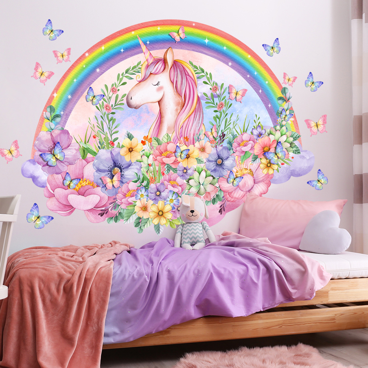 Baby Nursery Ideas Girl - Large Unicorn Vinyl Child Wall Stickers