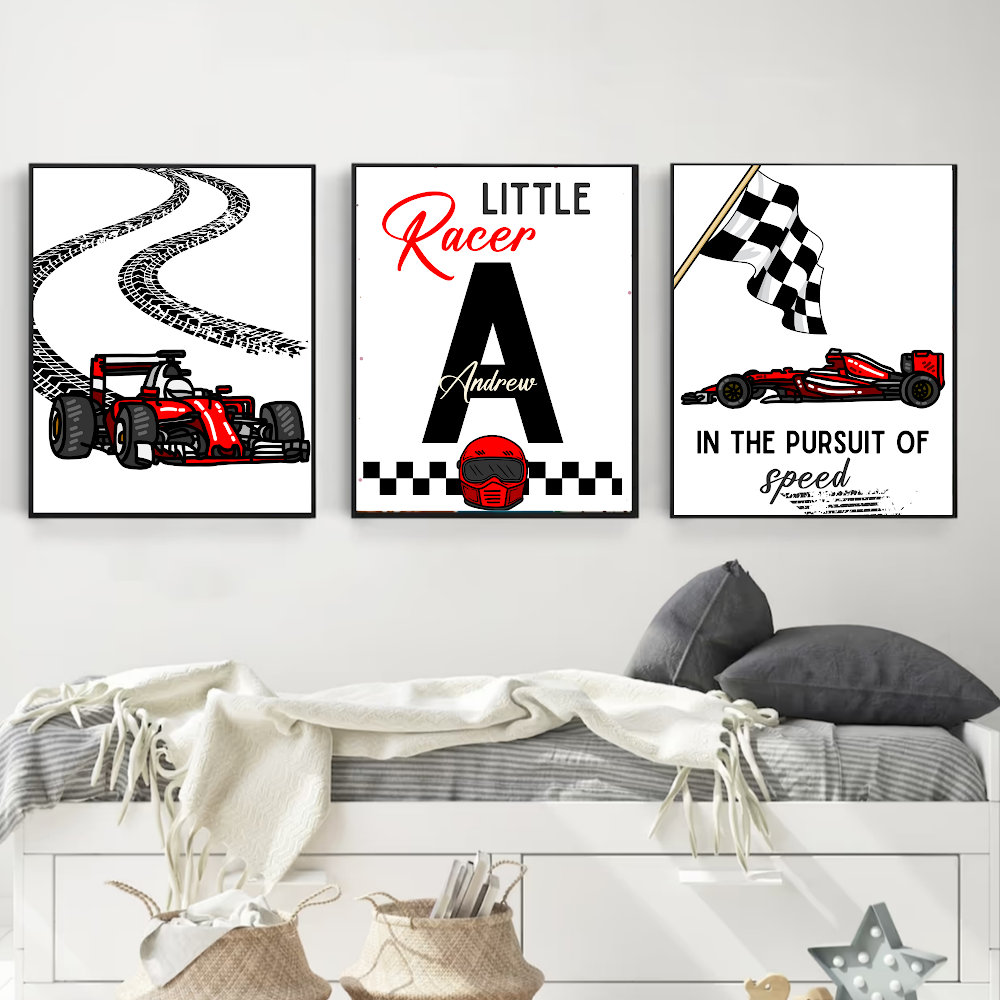 Custom Name Racing Car Nursery - Baby Nursery Wall Decor recensione e prezzo
