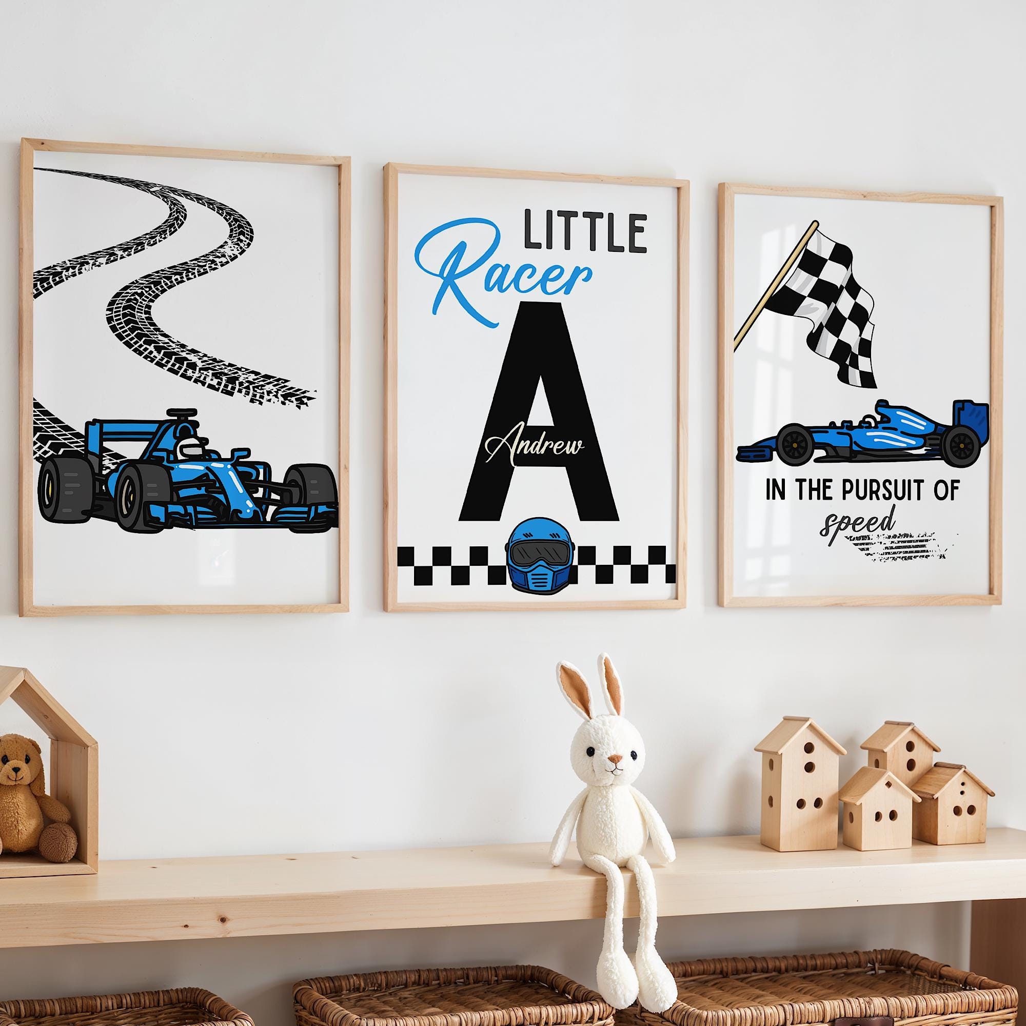 Custom Name Racing Car Nursery - Baby Nursery Wall Decor recensione e prezzo