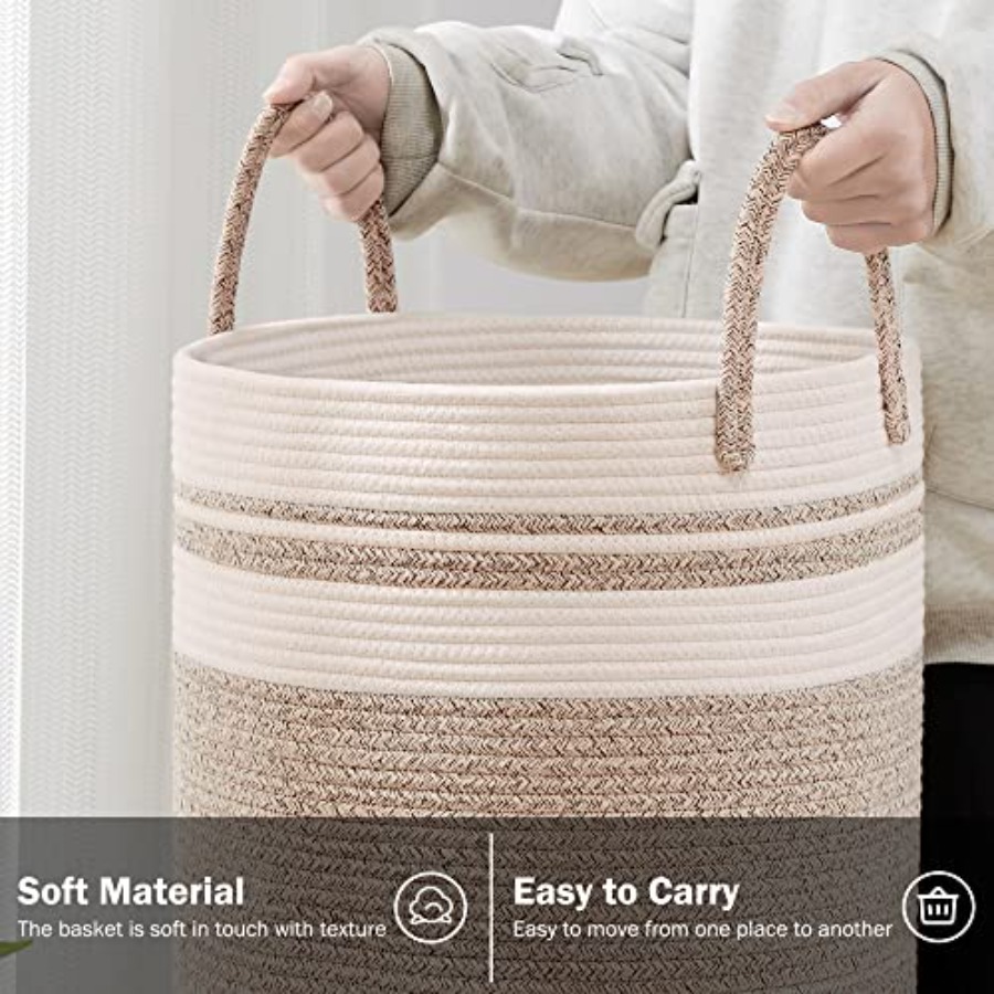 Woven Rope Laundry Hamper Bask - Baby Nursery Laundry Hamper recensione e prezzo