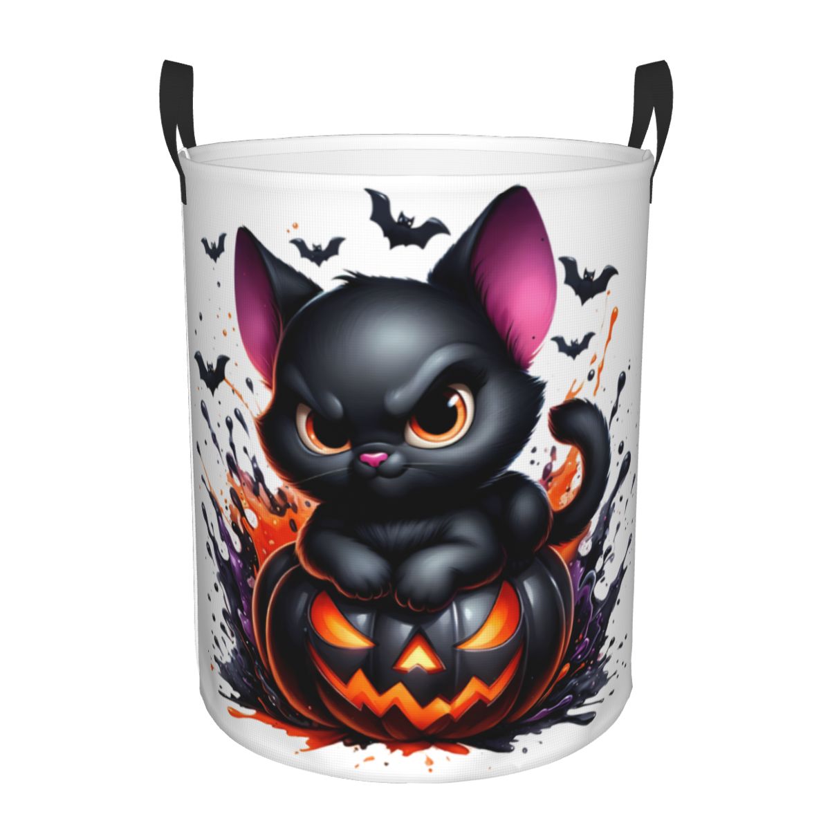 Halloween Black Cat Pumpkins L - Baby Nursery Laundry Hamper recensione e prezzo