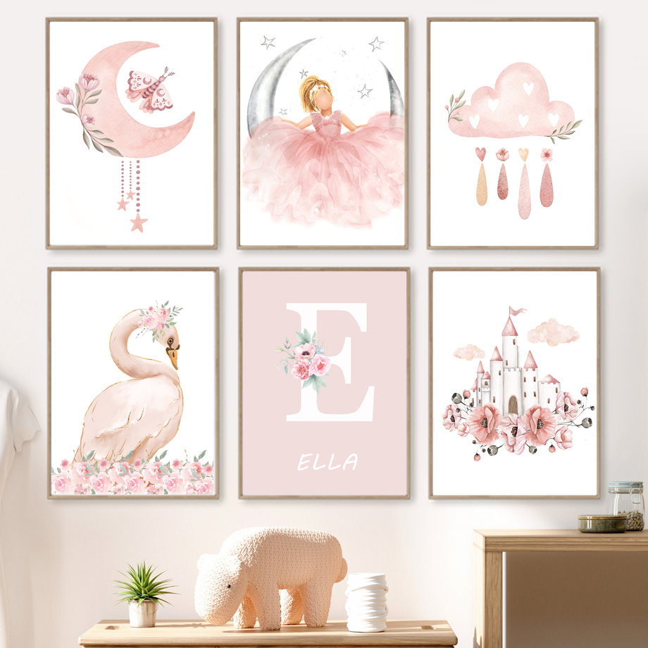 Pink Angel Girl Sun Moon Cloud - Baby Nursery Pink recensione e prezzo