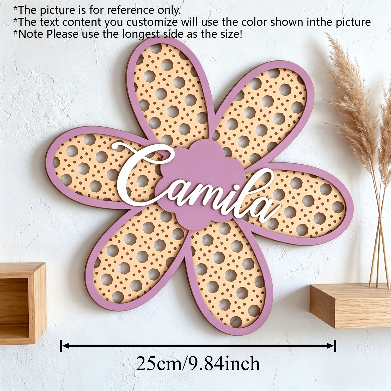 Personalized Boho Rattan Flowe - Baby Nursery Pink recensione e prezzo