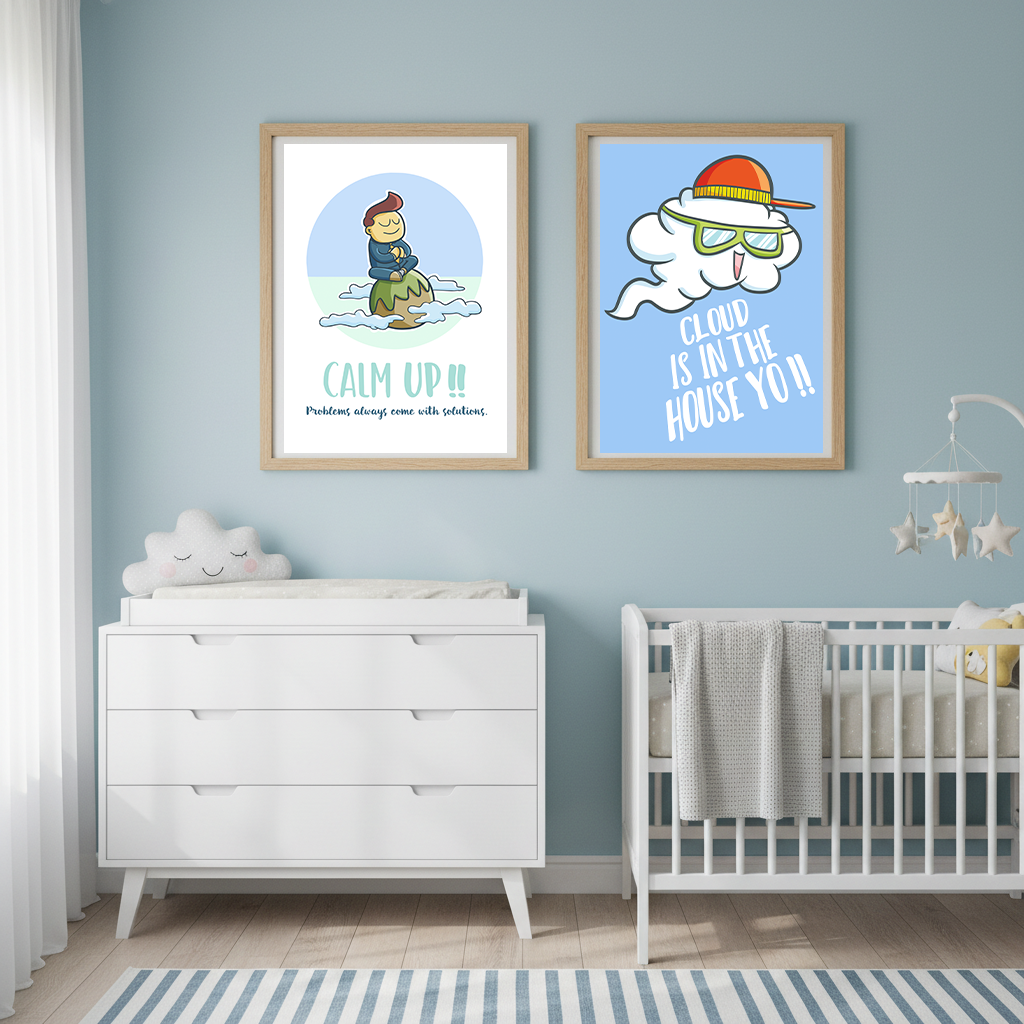 Cartoon Nursery Wall Art, Funn - Baby Nursery Quotes Wall Art recensione e prezzo