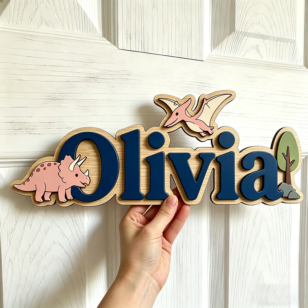 Personalized Dinosaur Name Sig - Baby Nursery Ideas recensione e prezzo