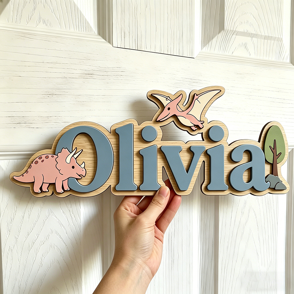 Personalized Dinosaur Name Sig - Baby Nursery Ideas recensione e prezzo