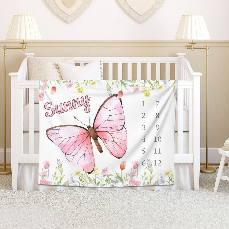 VIKAMA Watercolor Pink Butterf - Baby Nursery Pink recensione e prezzo