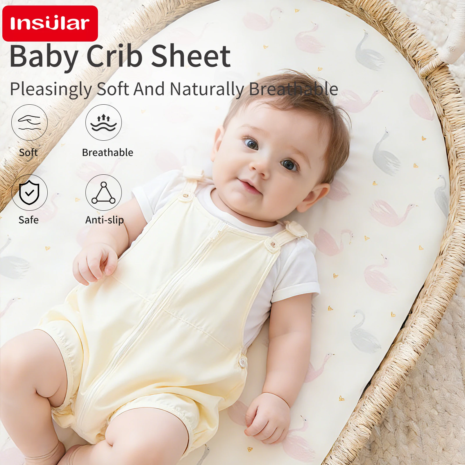 INSULAR 1PCS Polyester Fitted  - Baby Nursery Hamper recensione e prezzo