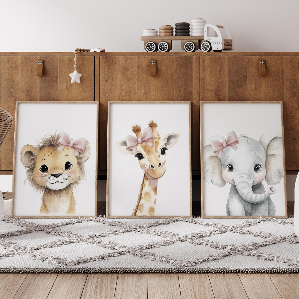 Baby Girl Nursery Wall Art Set - Baby Nursery Pink recensione e prezzo