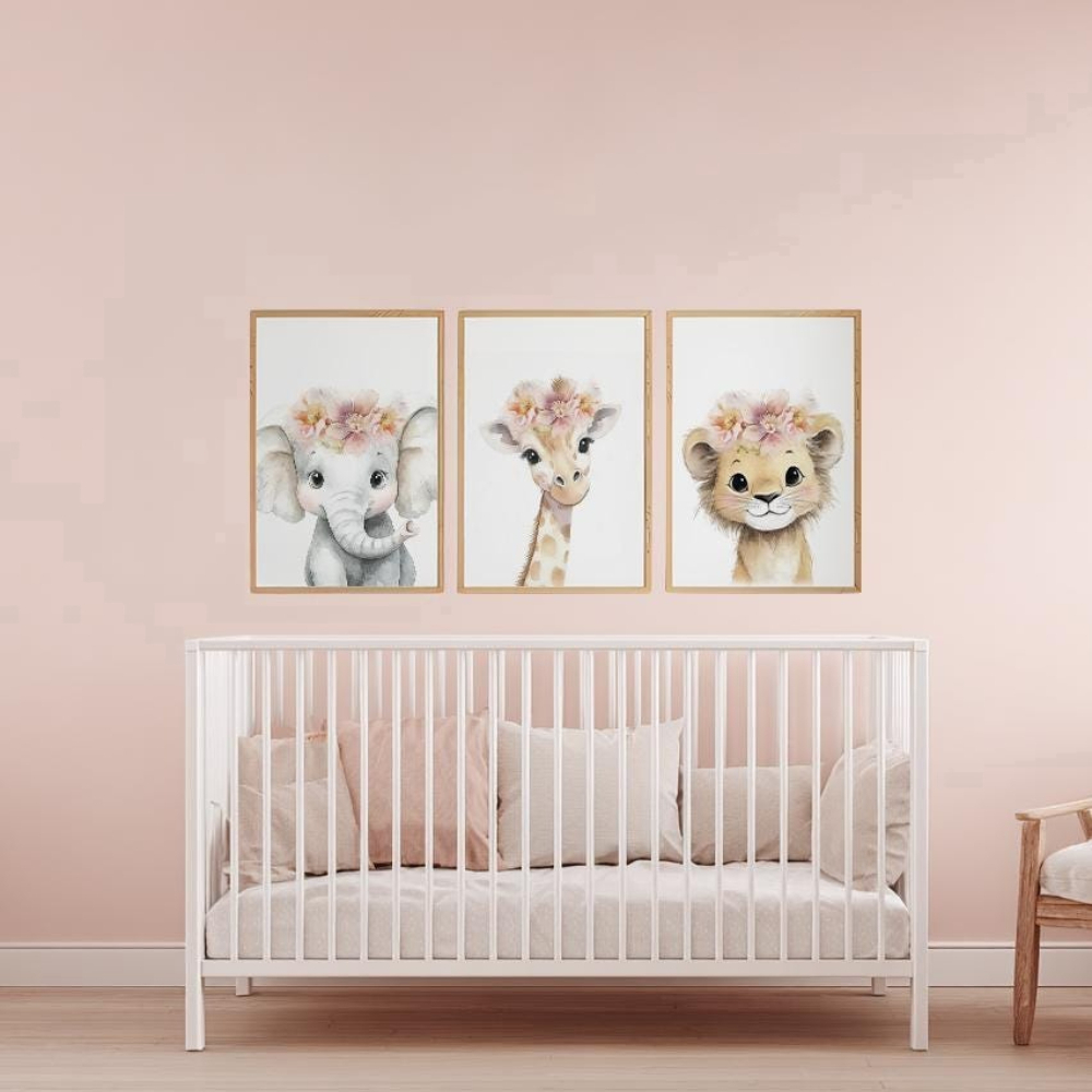 Baby Girl Nursery Wall Art Set - Baby Nursery Pink recensione e prezzo
