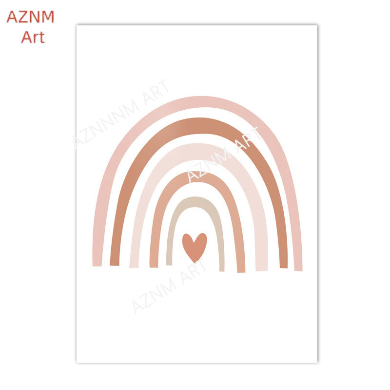 1/3PCS ，Cartoon Heart Rainbow  - Baby Nursery Pink recensione e prezzo