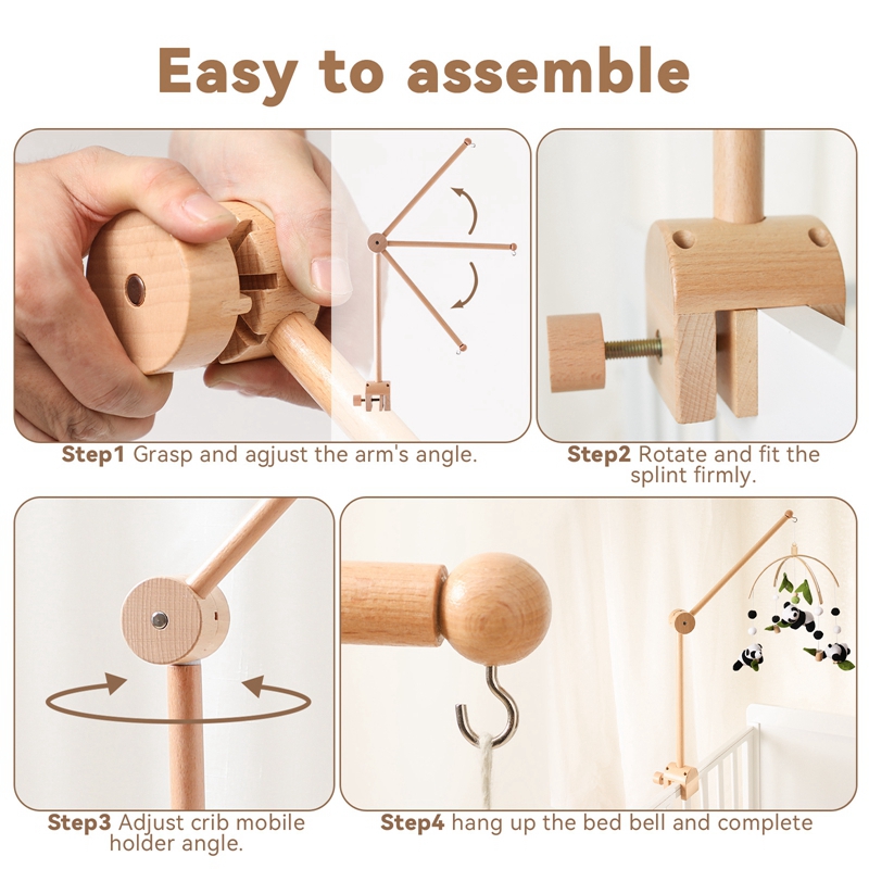 Baby Wooden Bed Bell Bracket M - Crib Mobile Musical recensione e prezzo