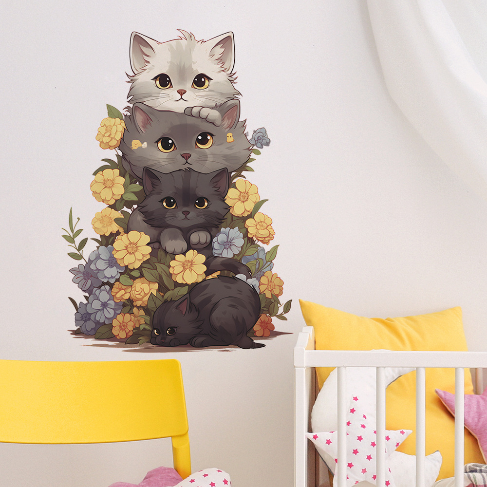 Cute Cat Vinyl Child Wall Stic - Baby Nursery Ideas Girl recensione e prezzo