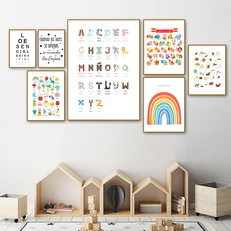 Spanish Kids Bedroom Art Decor - Baby Nursery Quotes Wall Art recensione e prezzo