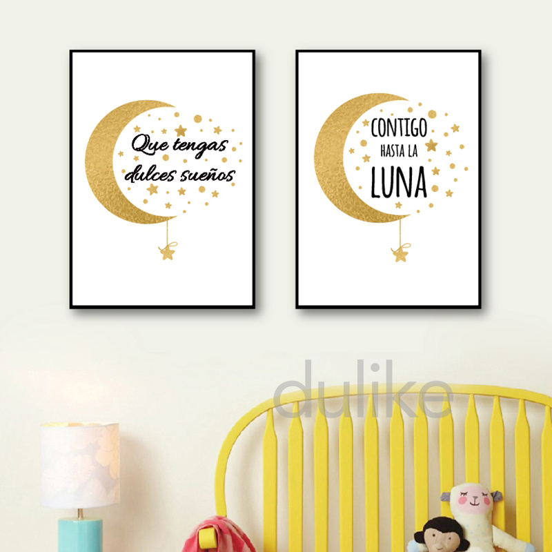 Spanish Kids Bedroom Art Decor - Baby Nursery Quotes Wall Art recensione e prezzo