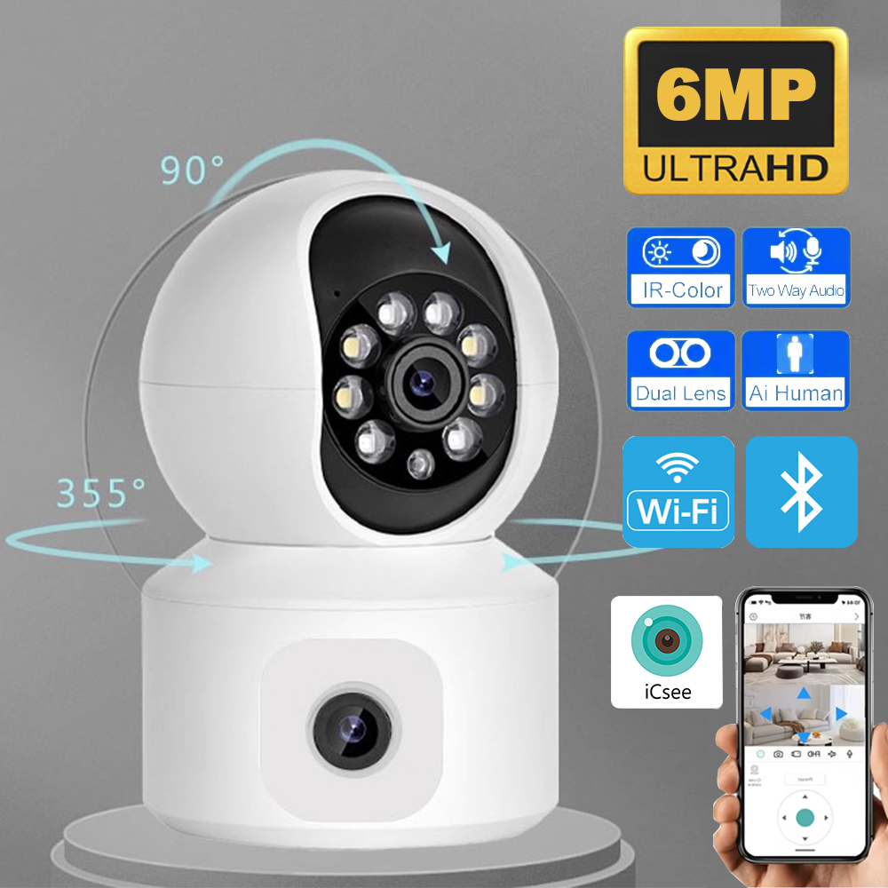 6MP iCsee WiFi IP Camera Dual  - Baby Nursery Camera recensione e prezzo
