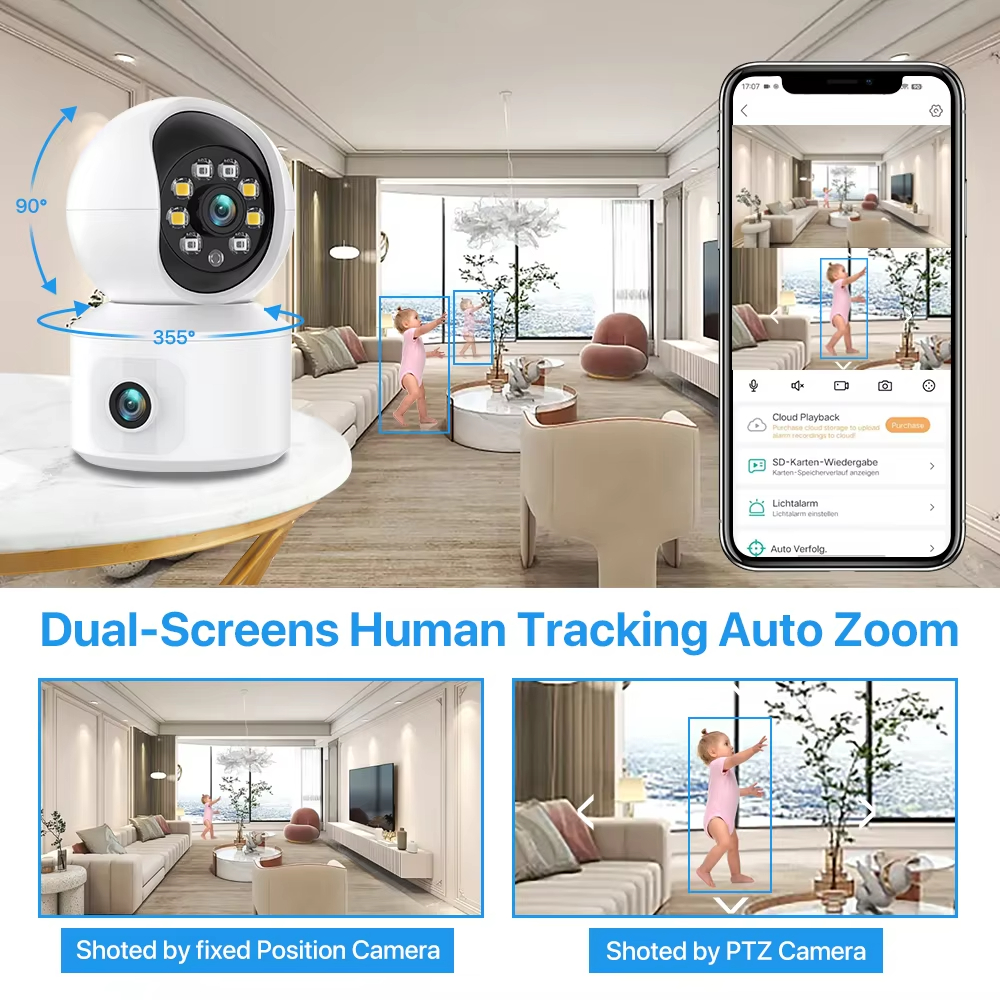 6MP iCsee WiFi IP Camera Dual  - Baby Nursery Camera recensione e prezzo