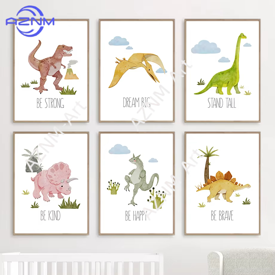 1PC/6PCS Dinosaur Inspirationa - Baby Nursery Quotes Wall Art recensione e prezzo