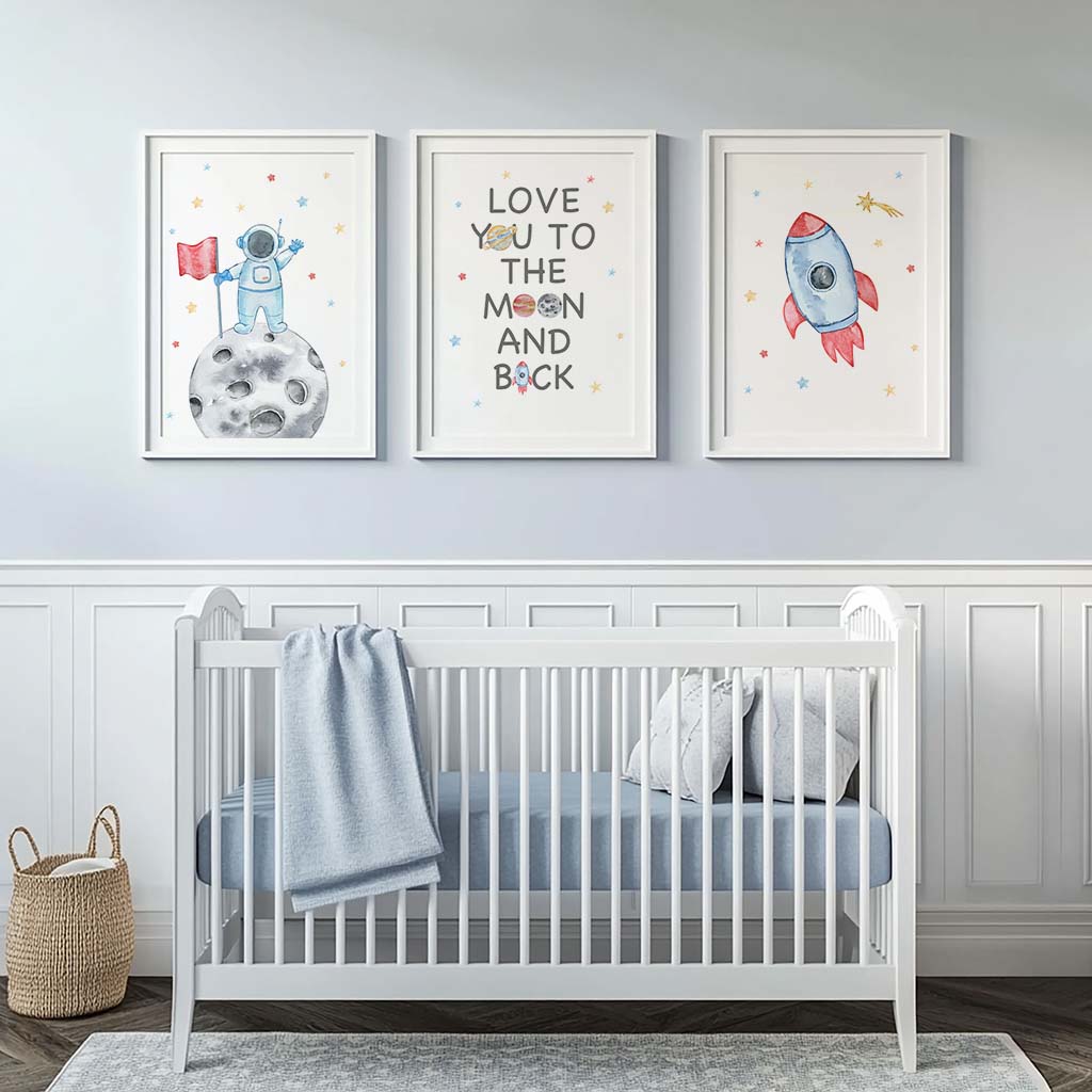 Nursery Wall Art, Space Astron - Baby Nursery Quotes Wall Art recensione e prezzo