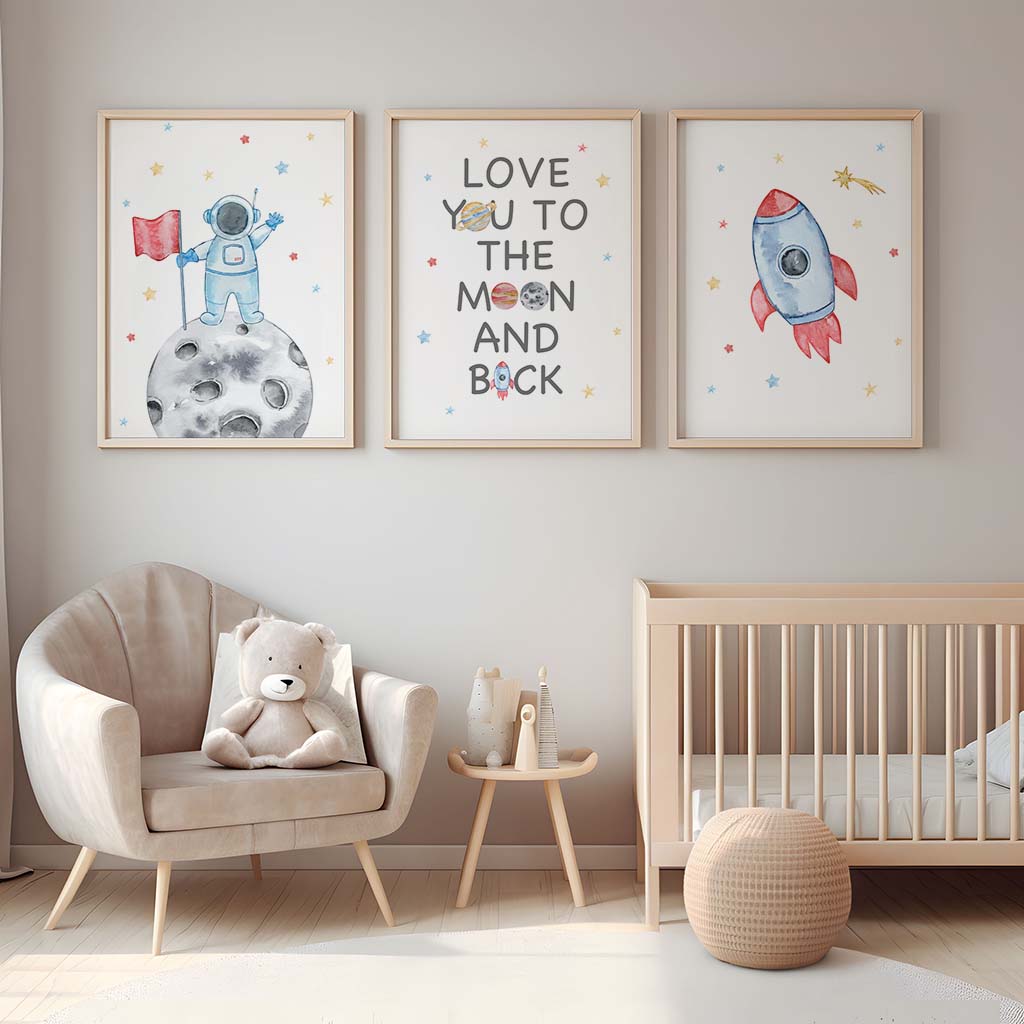 Nursery Wall Art, Space Astron - Baby Nursery Quotes Wall Art recensione e prezzo