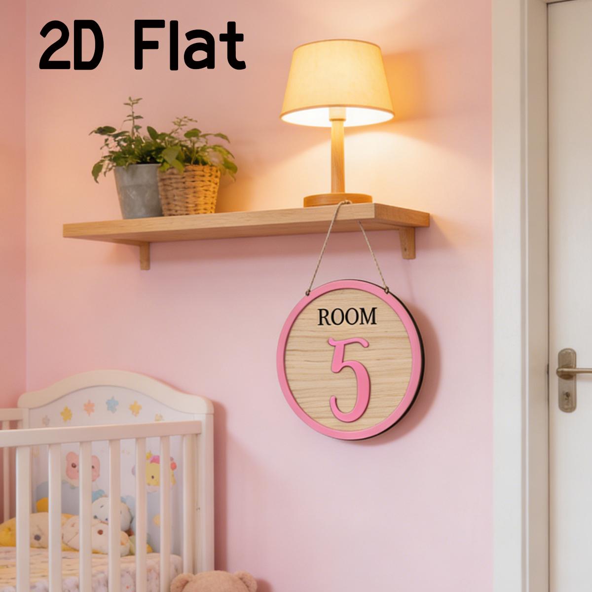 1Pc Cutom Pink Room Number Woo - Baby Nursery Wall Decor recensione e prezzo