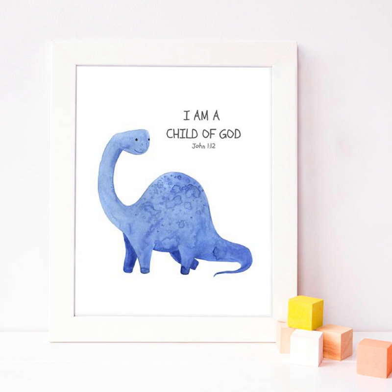 Kid's Bible Verse Quote Prints - Baby Nursery Quotes Wall Art recensione e prezzo