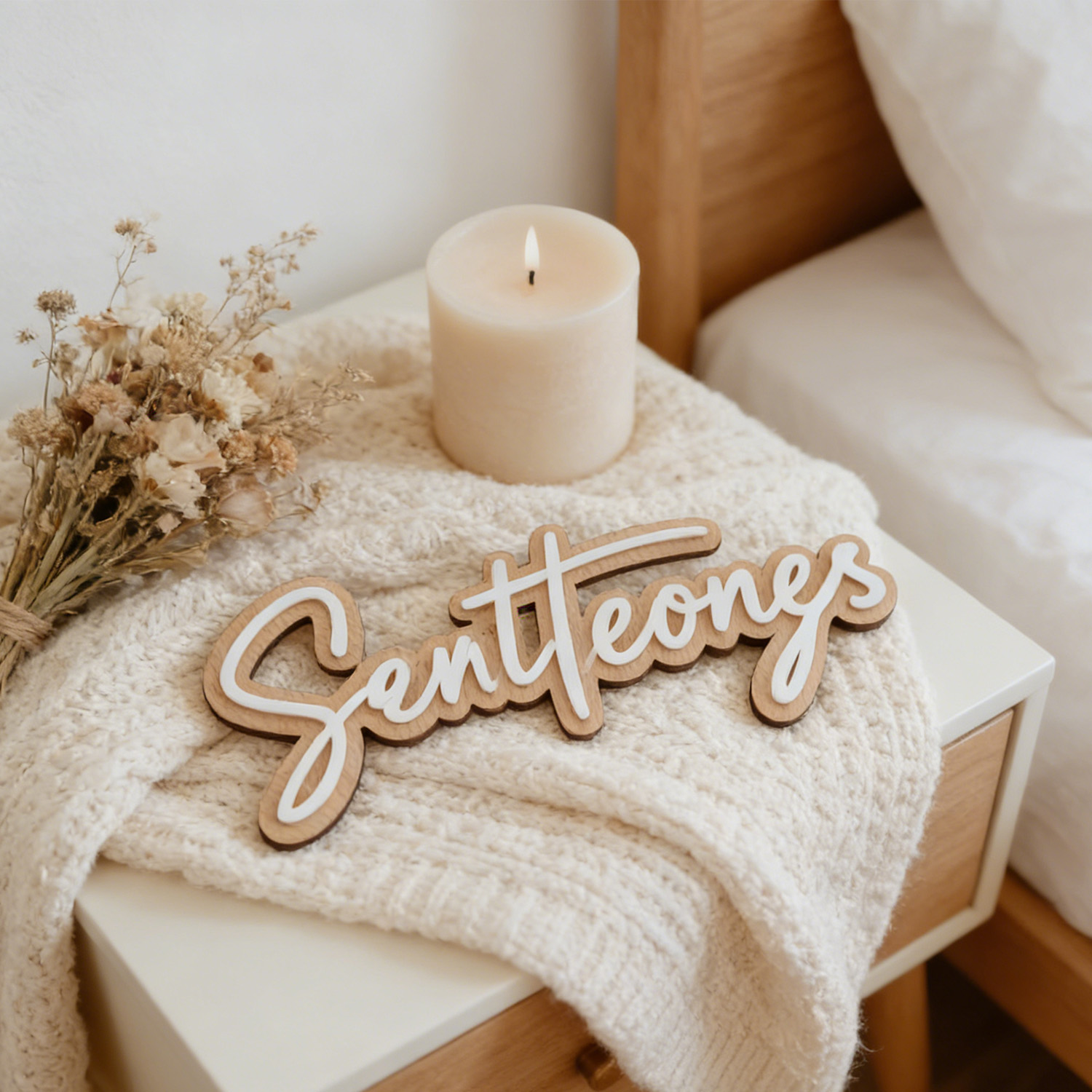 1Pc Custom Name Cute White Woo - Baby Nursery Wall Decor recensione e prezzo