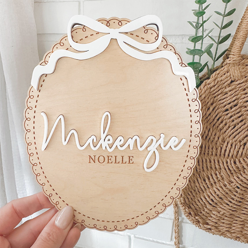 Custom Wooden Baby Name Sign B - Baby Nursery Pink recensione e prezzo