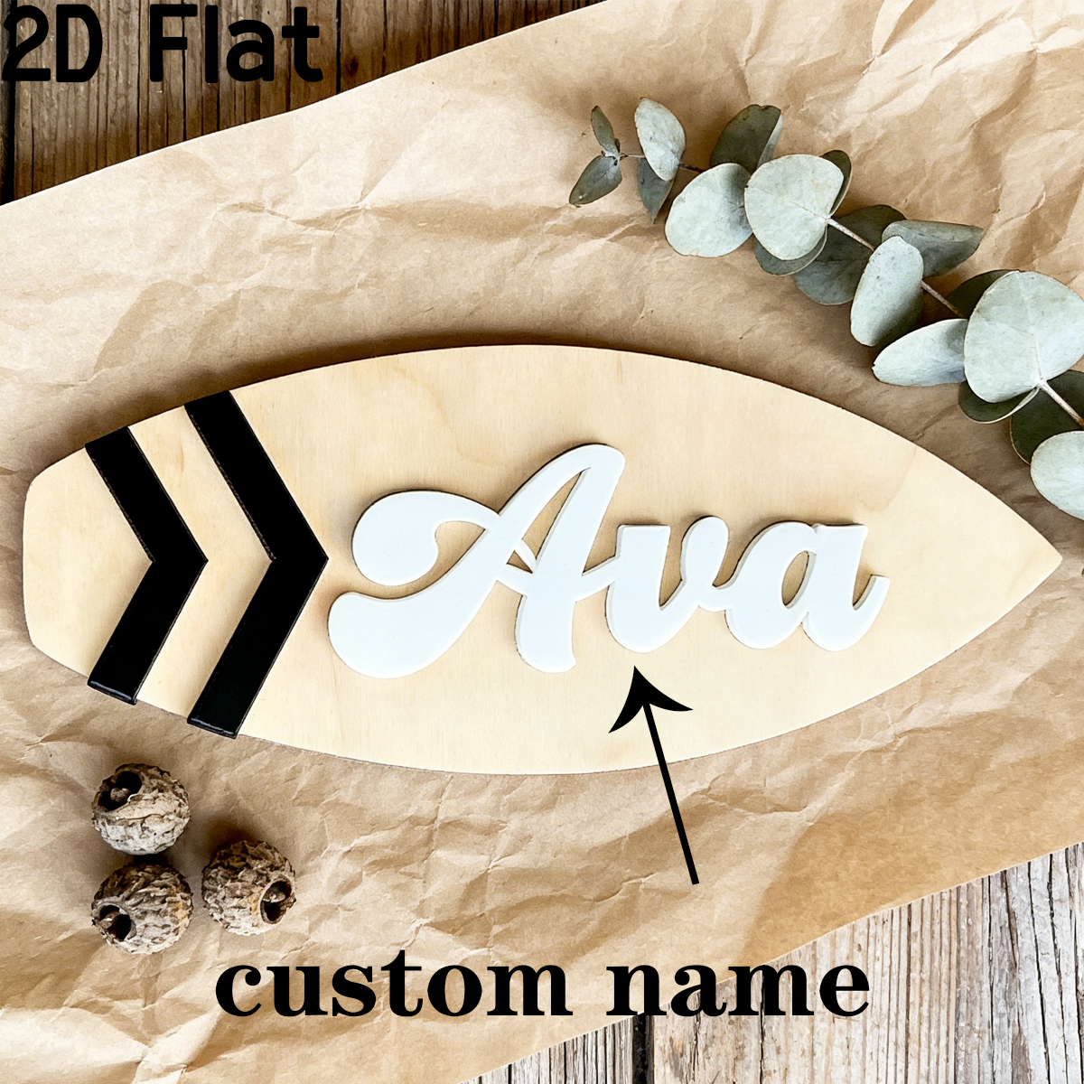 1Pc Custom Surfboard Wooden Ac - Baby Nursery Wall Decor recensione e prezzo