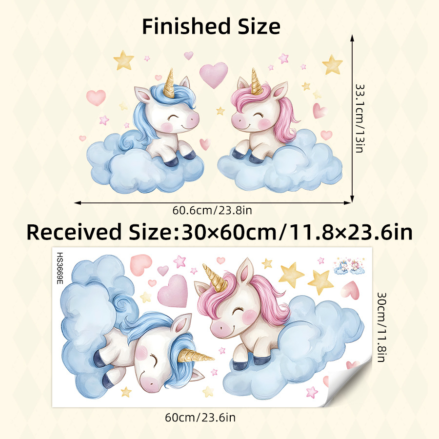 Unicorn Decorative Vinyl Child - Baby Nursery Ideas Girl recensione e prezzo