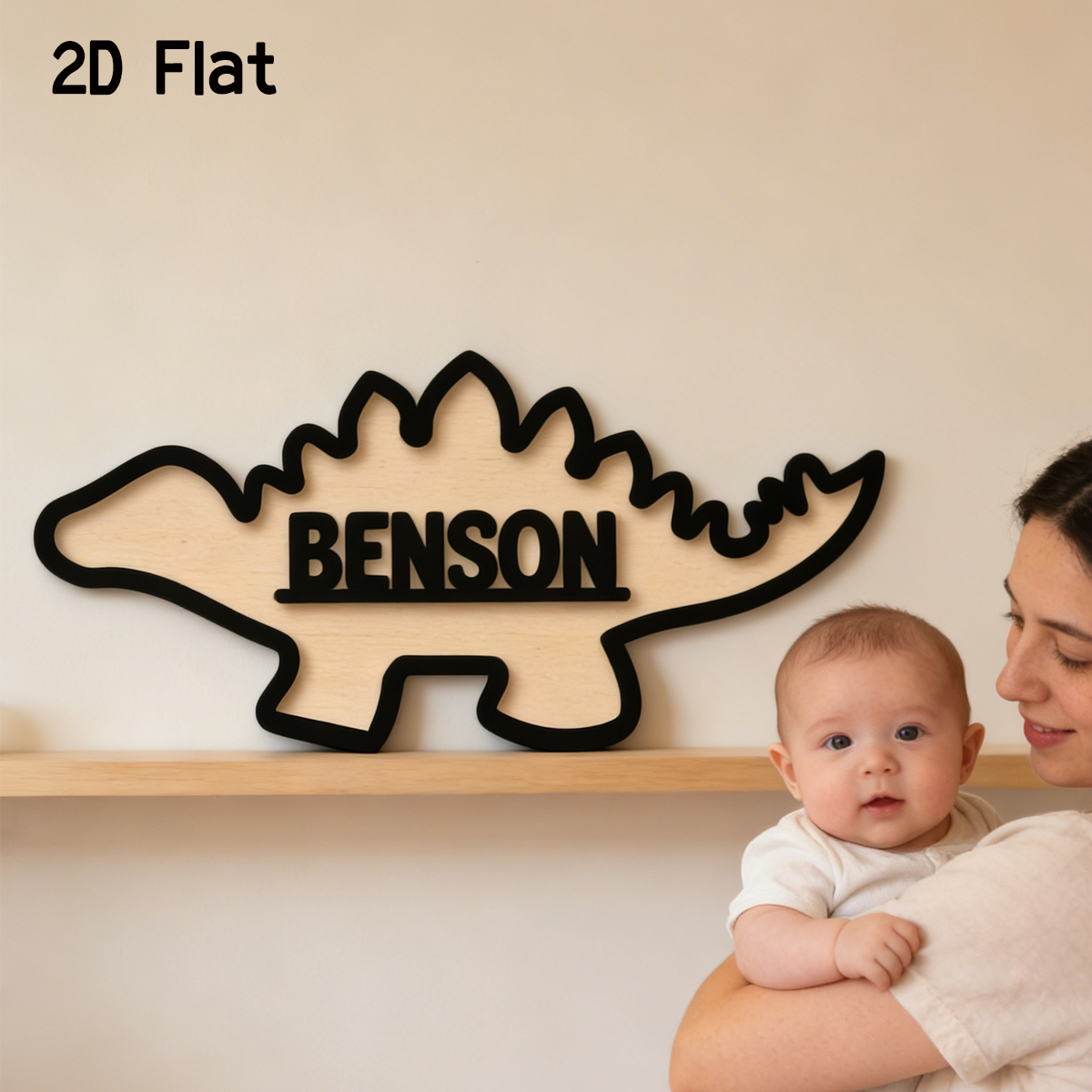 1Pc Cutom Dinosaur Wooden Acry - Baby Nursery Wall Decor recensione e prezzo