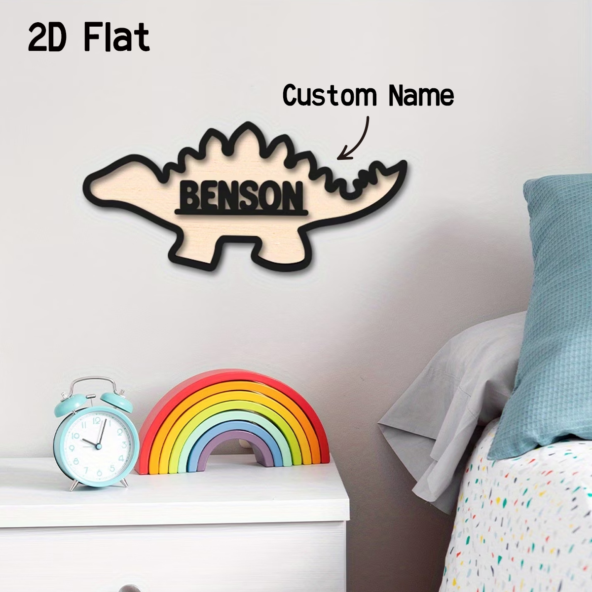 1Pc Cutom Dinosaur Wooden Acry - Baby Nursery Wall Decor recensione e prezzo