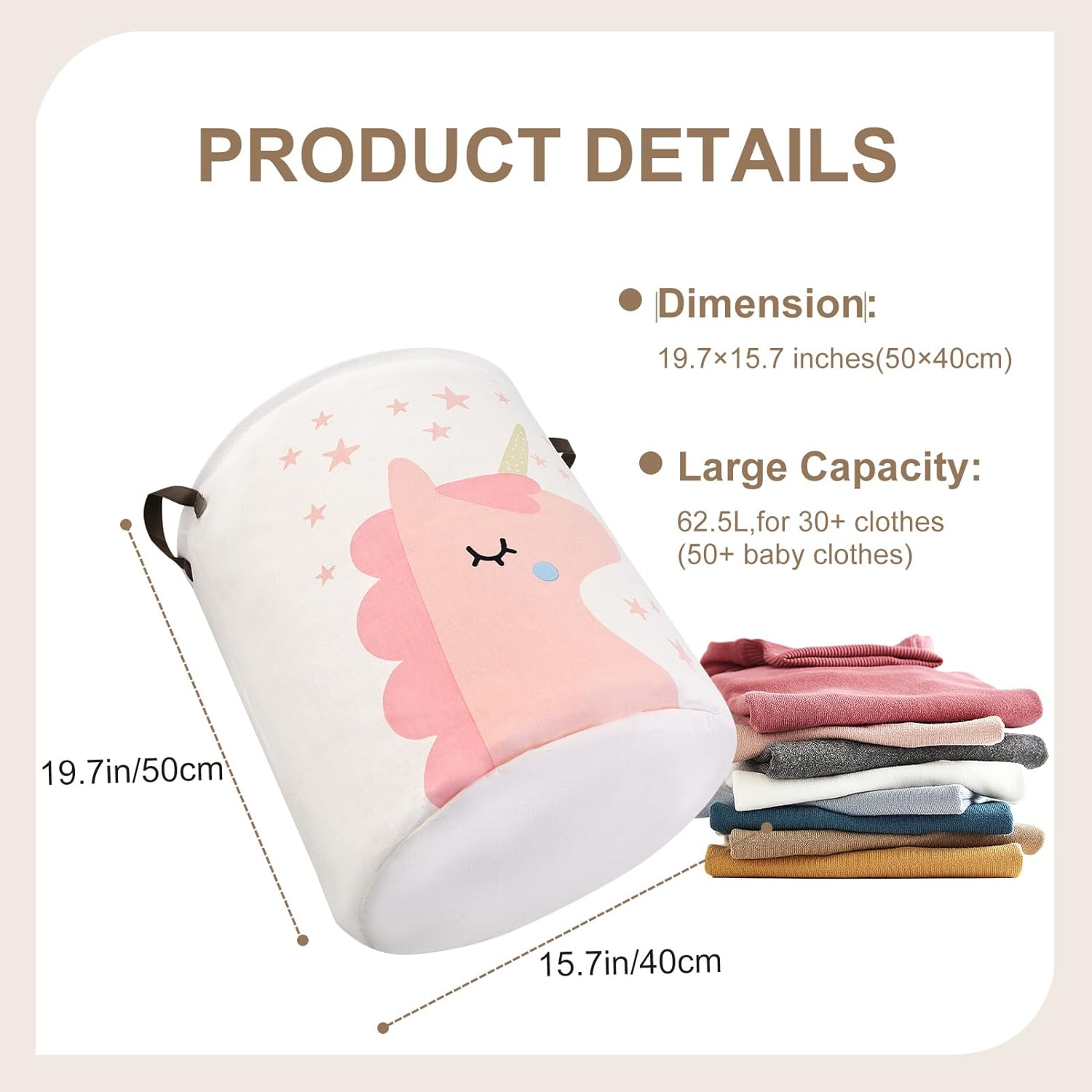 Kids Laundry Basket for Girls  - Baby Nursery Hamper recensione e prezzo