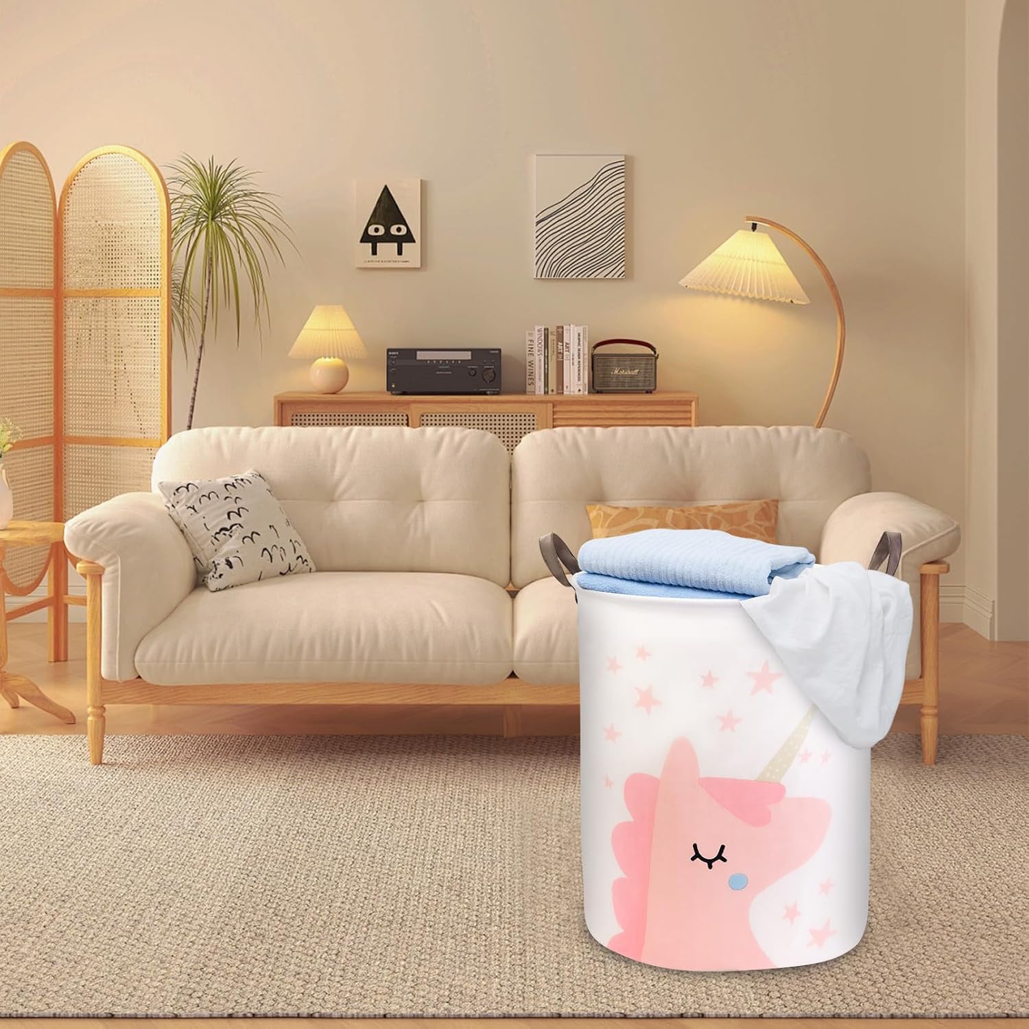 Kids Laundry Basket for Girls  - Baby Nursery Hamper recensione e prezzo