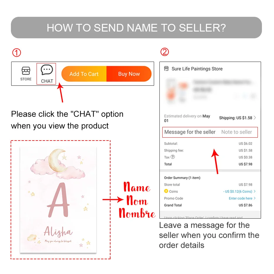 Custom Baby Name Islam Ayat Ku - Baby Nursery Pink recensione e prezzo