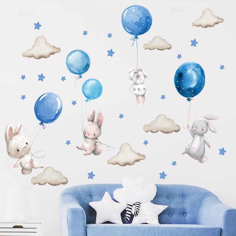 Watercolor Pink Balloon Bunny  - Baby Nursery Pink recensione e prezzo