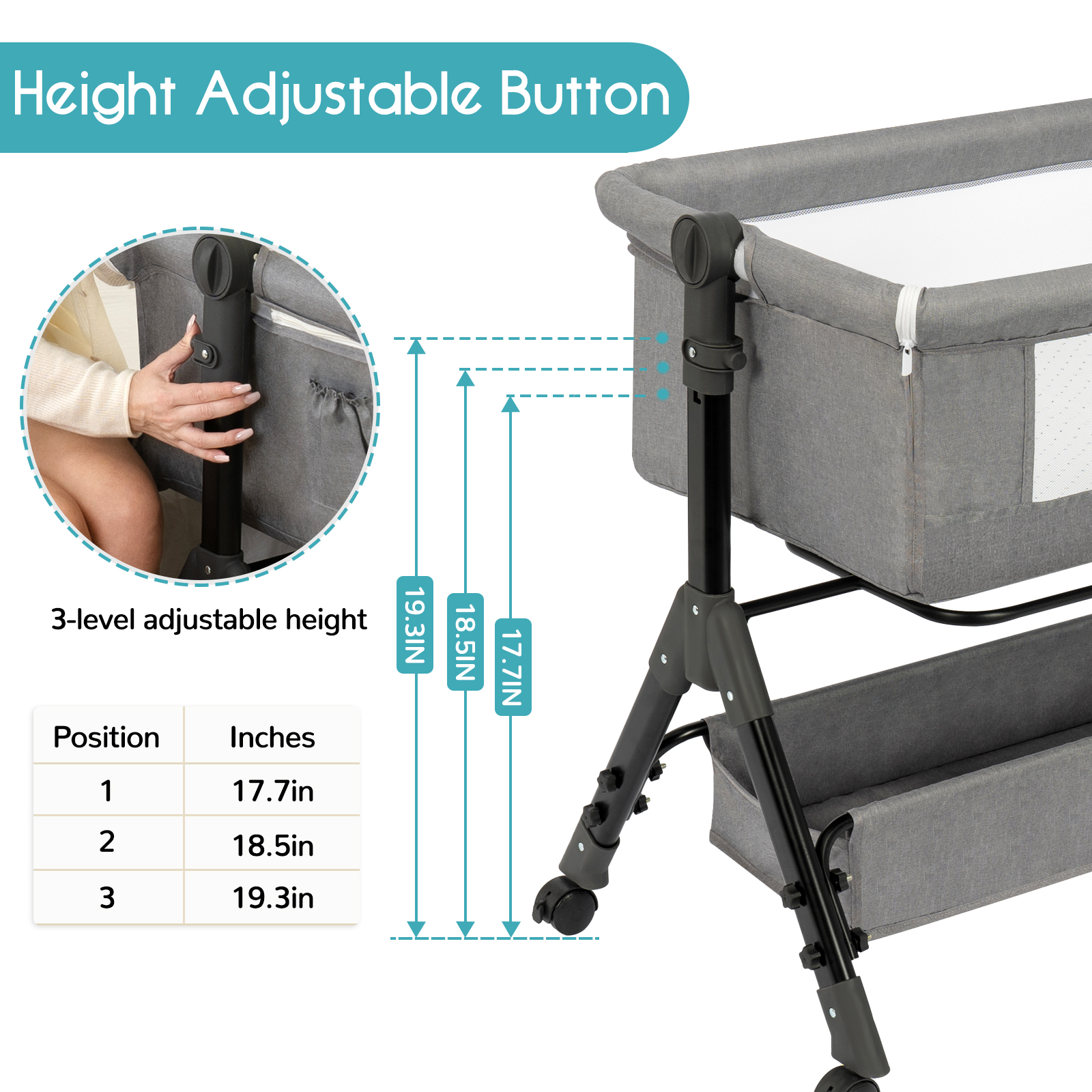 3 in 1 Baby Bassinet Bedside S - Baby Nursery Hamper recensione e prezzo