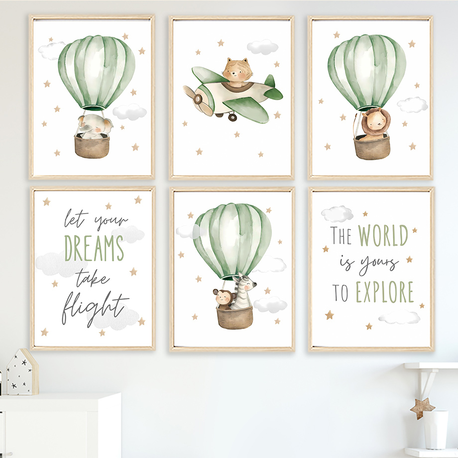 Boho  Tiger Lion Aircraft Hot  - Baby Nursery Quotes Wall Art recensione e prezzo