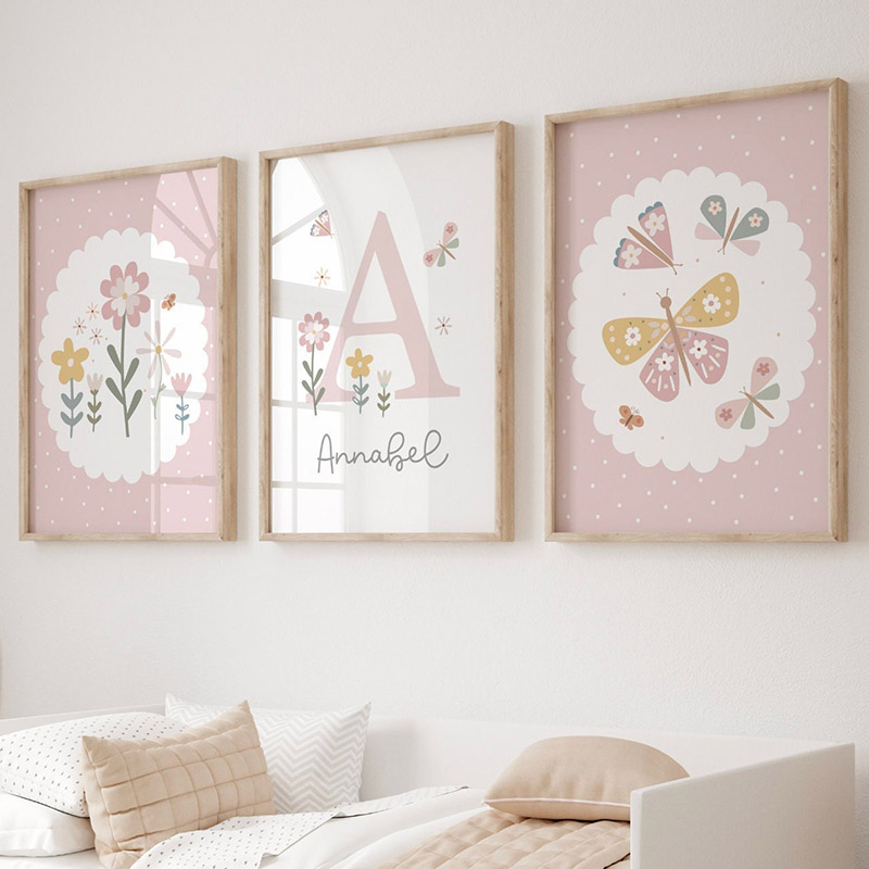 Pink Butterfly Flowers Custom  - Baby Nursery Pink recensione e prezzo