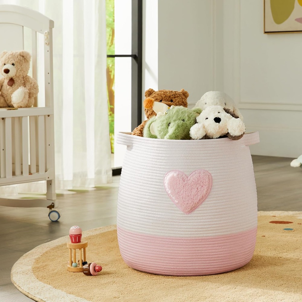 Pink Laundry Basket Hamper for - Baby Nursery Hamper recensione e prezzo