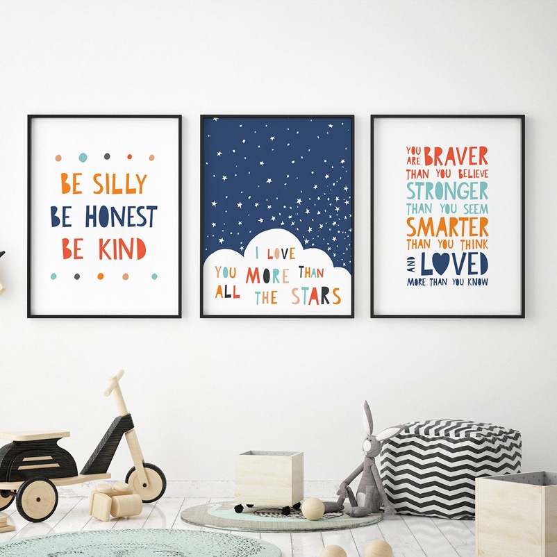 Cartoon Inspirational quotes N - Baby Nursery Quotes Wall Art recensione e prezzo