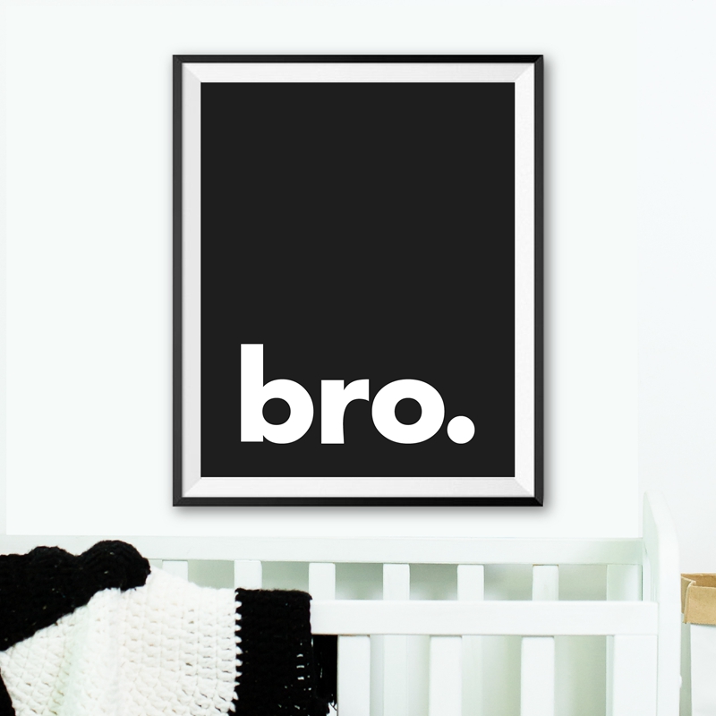 Bro. Print Minimalist Typograp - Baby Nursery Quotes Wall Art recensione e prezzo