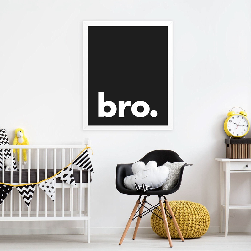 Bro. Print Minimalist Typograp - Baby Nursery Quotes Wall Art recensione e prezzo