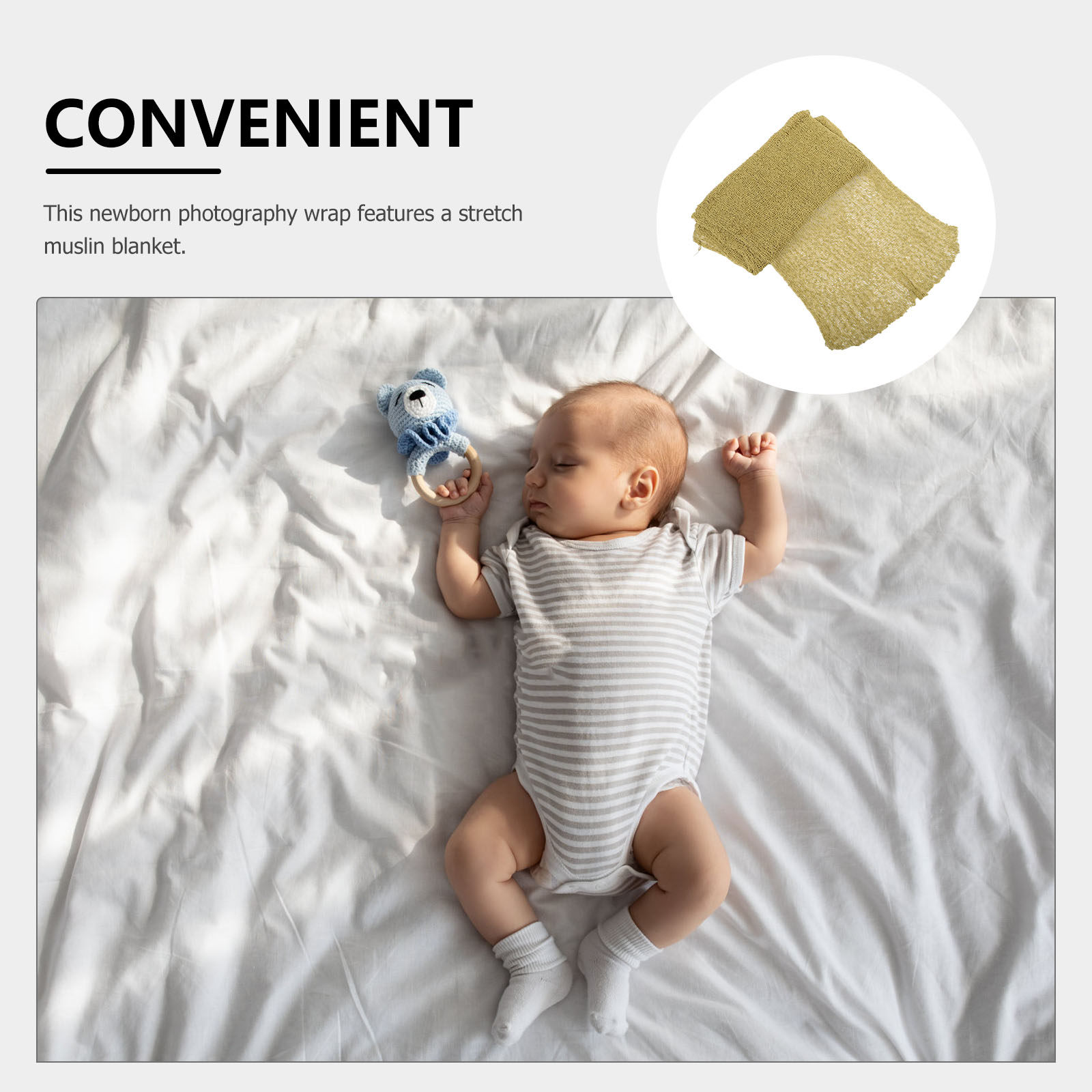 Newborn Photography Wrap Stret - Swaddle Blanket Muslin recensione e prezzo