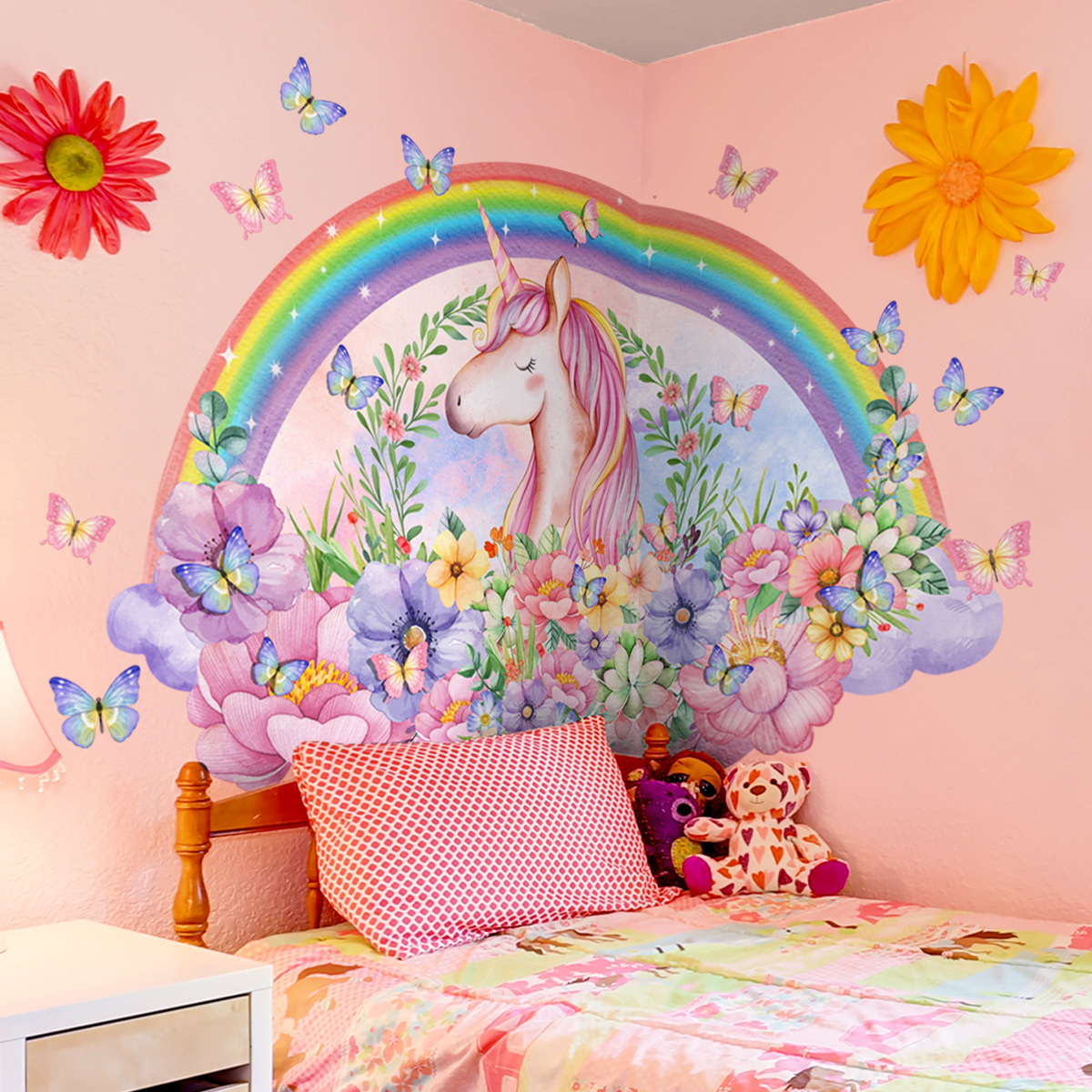 Large Unicorn Vinyl Child Wall - Baby Nursery Ideas Girl recensione e prezzo
