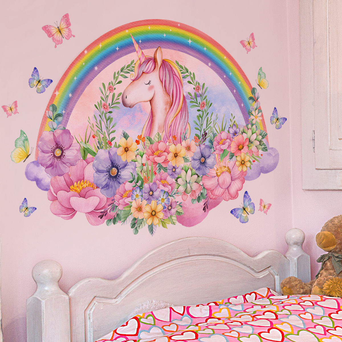 Large Unicorn Vinyl Child Wall - Baby Nursery Ideas Girl recensione e prezzo