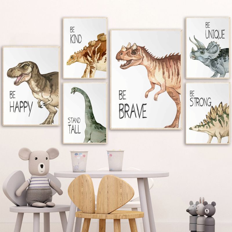 Watercolor Dinosaur Poster Nur - Baby Nursery Ideas recensione e prezzo