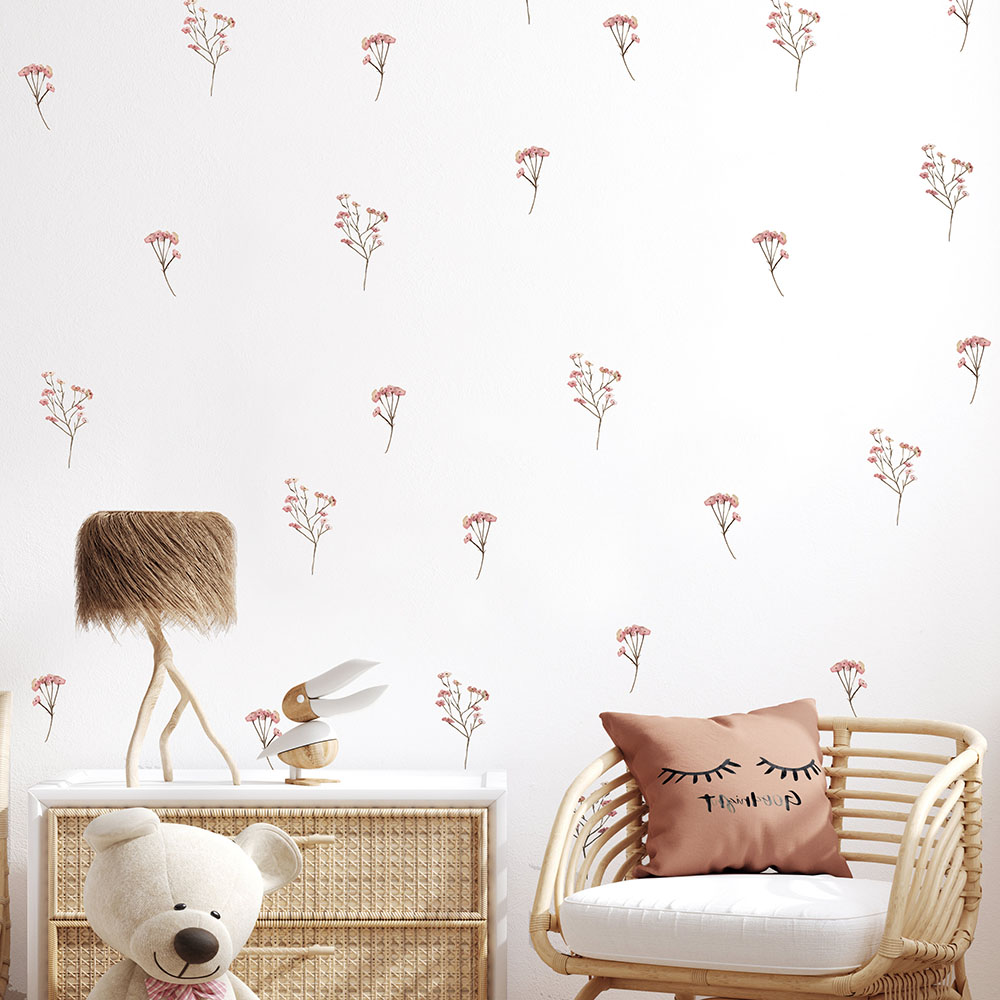Pink  Watercolor Flower Wall S - Baby Nursery Pink recensione e prezzo